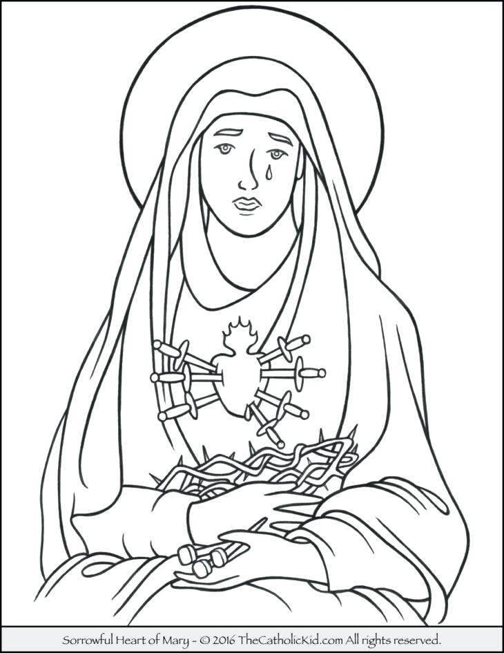 730x945 Blessed Mother Mary Coloring Pages Printable Coloring Archives