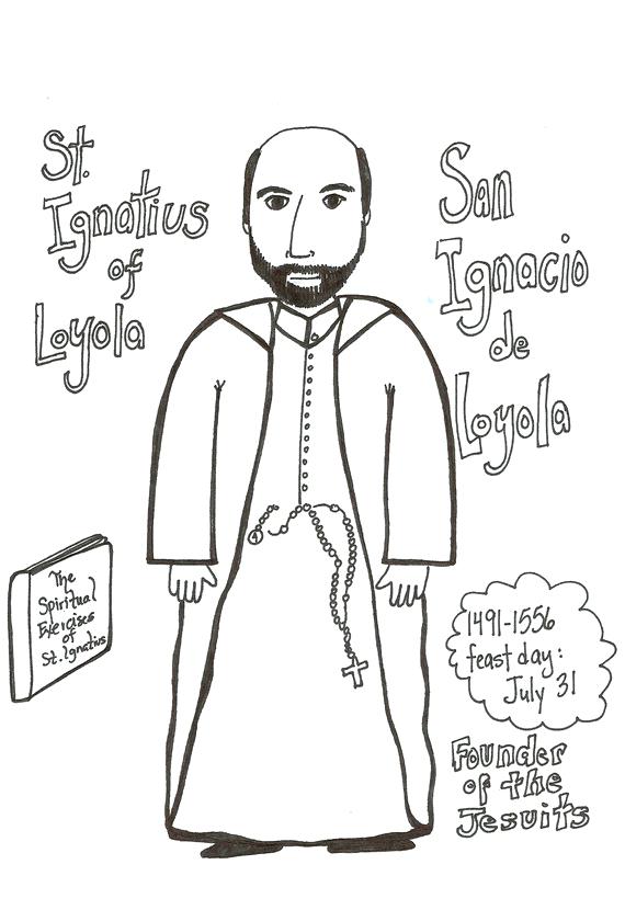 570x830 Saint Coloring Pages Pages For Kids Free Catholic Coloring