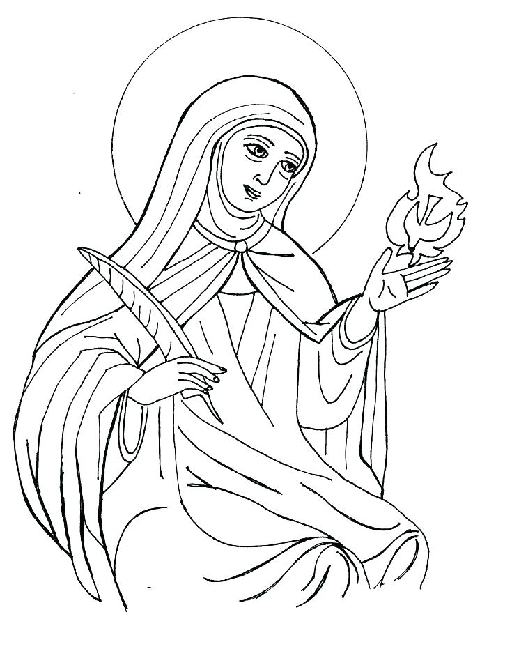 735x954 Saint Coloring Pages Saint Coloring Pages Printable Catholic