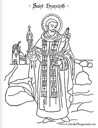 342x447 Saint Hyacinth Coloring Page August 17th Catholic Playground