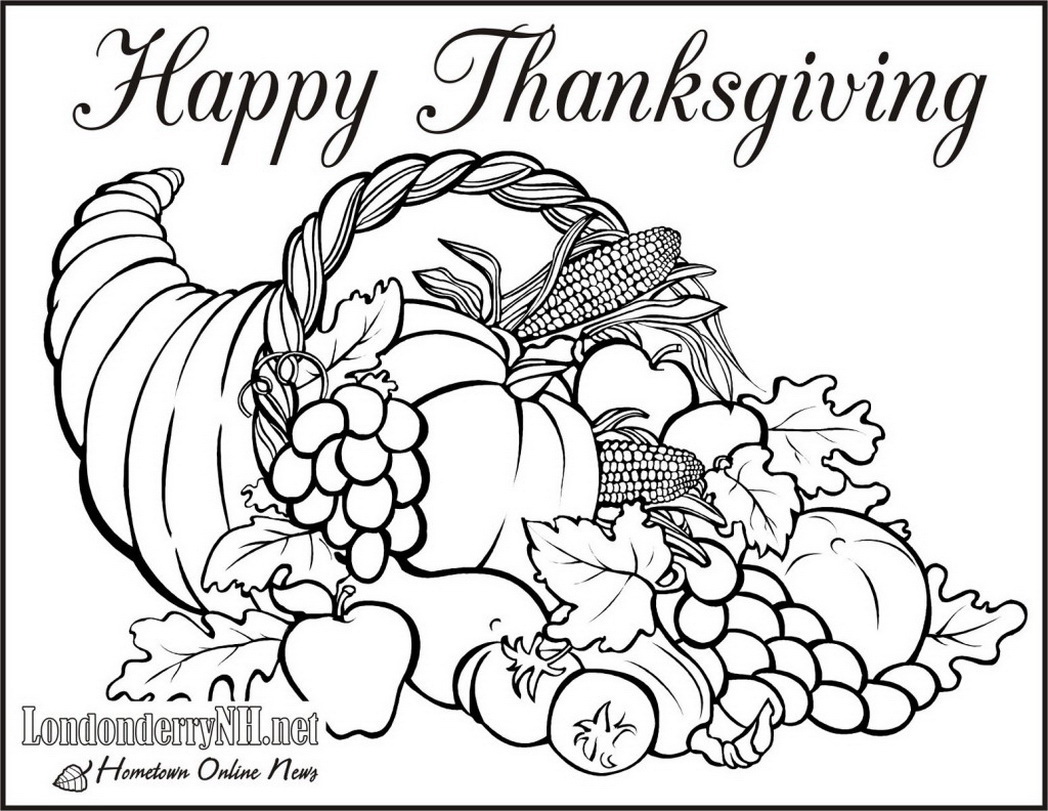 1048x811 Absolutely Smart Thanksgiving Coloring Pages For Adults Happy