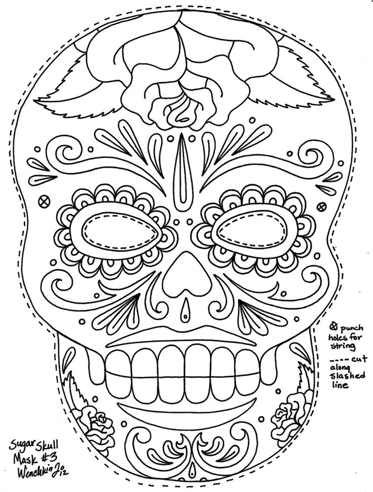 736x969 Free Printable Day Of The Dead Great Dia De Los Muertos Coloring