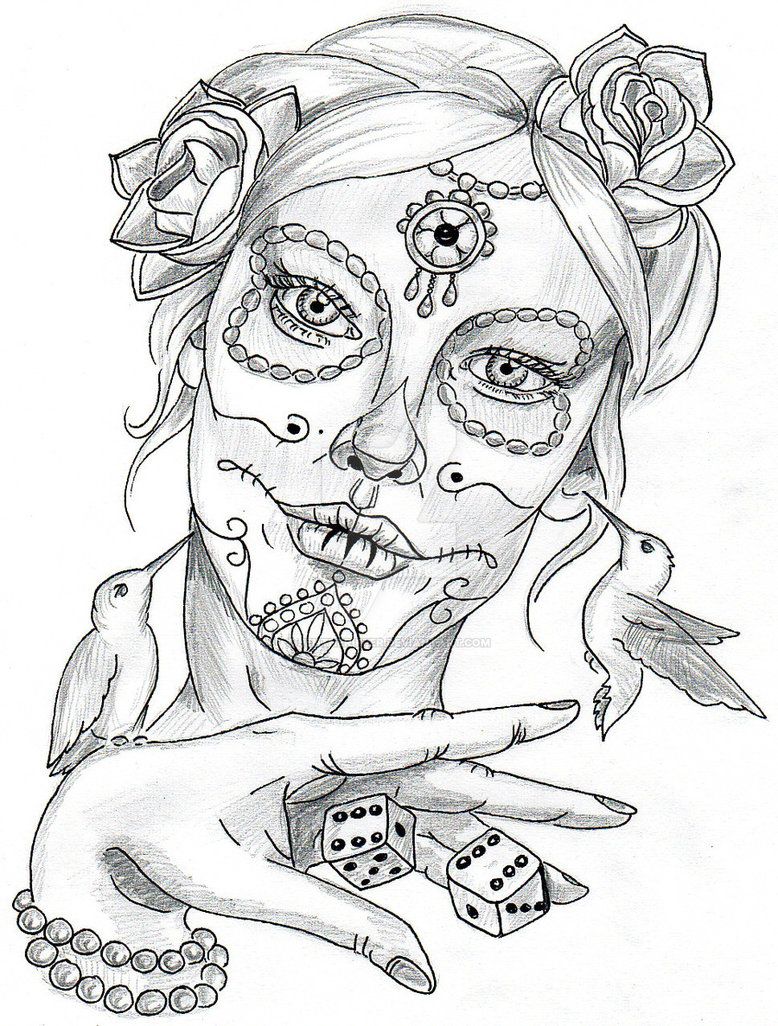 778x1026 La Catrina By Jentheripper On Sugar Skulls + Day