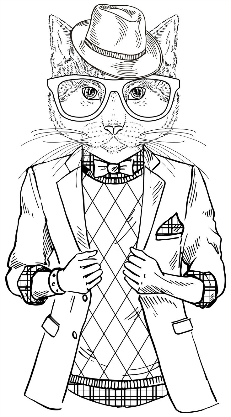 736x1331 Cat Coloring Book For Adults