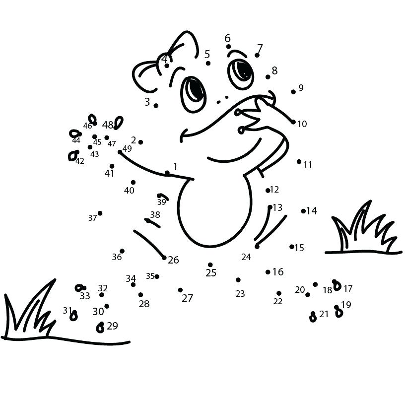 820x800 Frog Dot To Dot Coloring Page Cattail Coloring Pages Images Frog