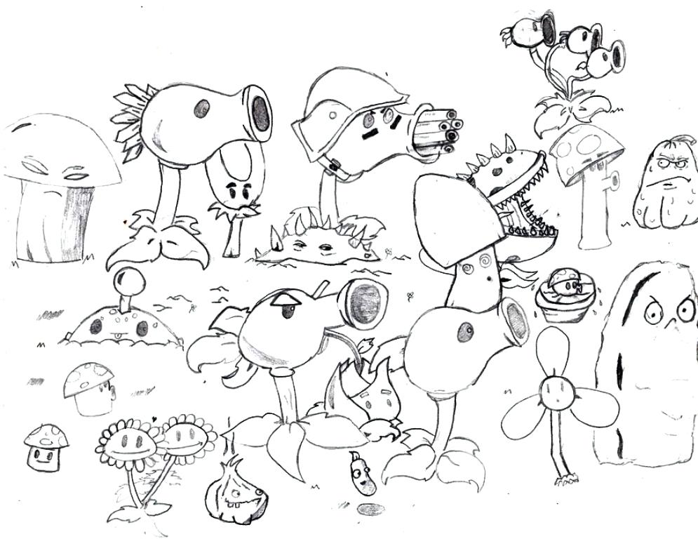 995x768 Plants Vs Zombies Coloring Sheets