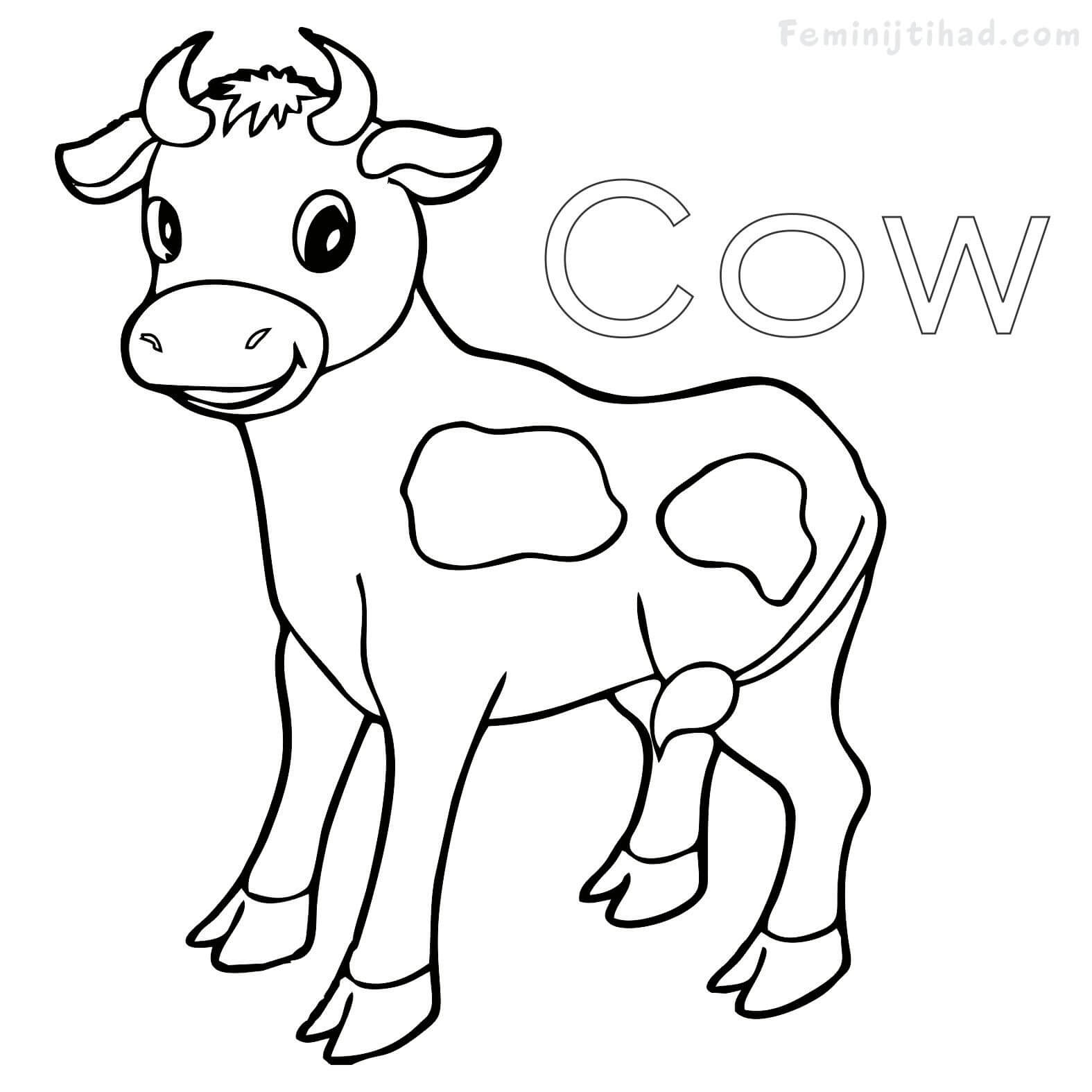 1575x1575 Cow Coloring Pages Free To Print For Kids Noticeable Pictures Tixac