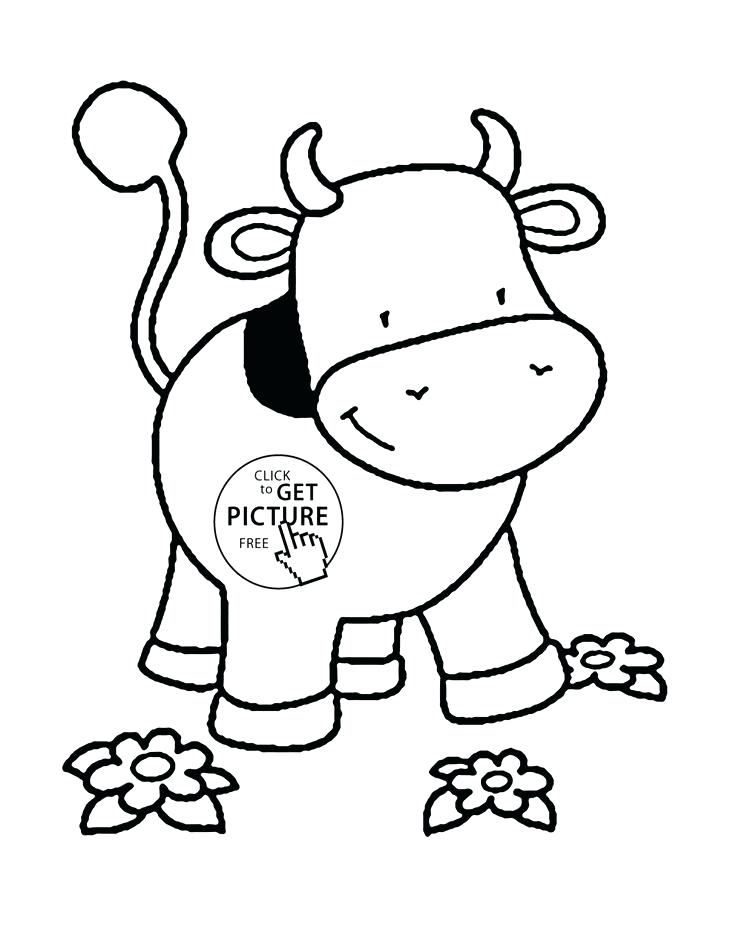 736x925 Cartoon Cute Cattle Cow Coloring Page Also Cartoon Cute Cattle