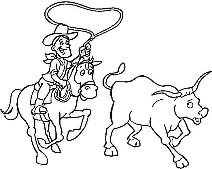 736x587 Images Of Cowboy Cattle Drive Coloring Pages Cowboy Coloring