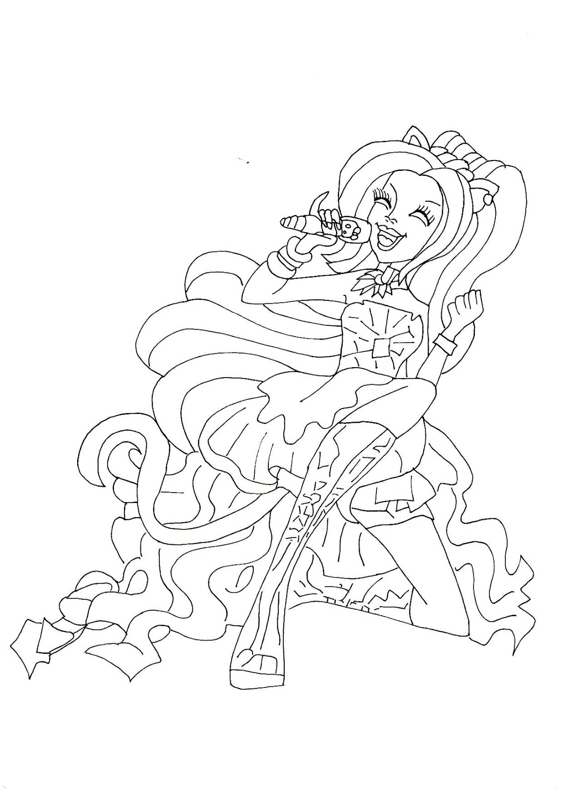 1131x1600 Free Printable Monster High Coloring Pages Catty Noir Coloring Sheet