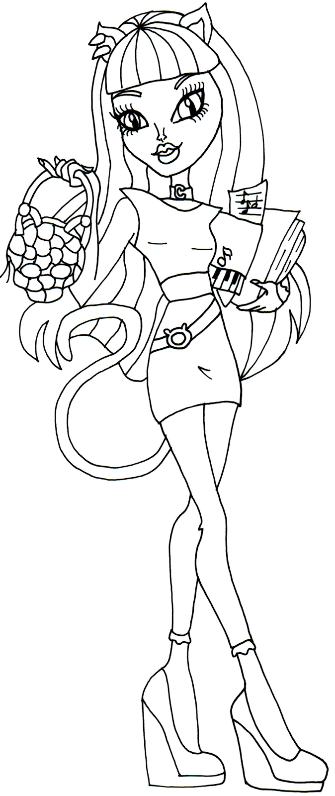 674x1600 Free Printable Monster High Coloring Pages Catty Noir Scaremester