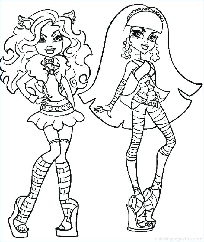 676x800 Monster High Boo York Catty Noir Coloring Pages Free Page Lofty