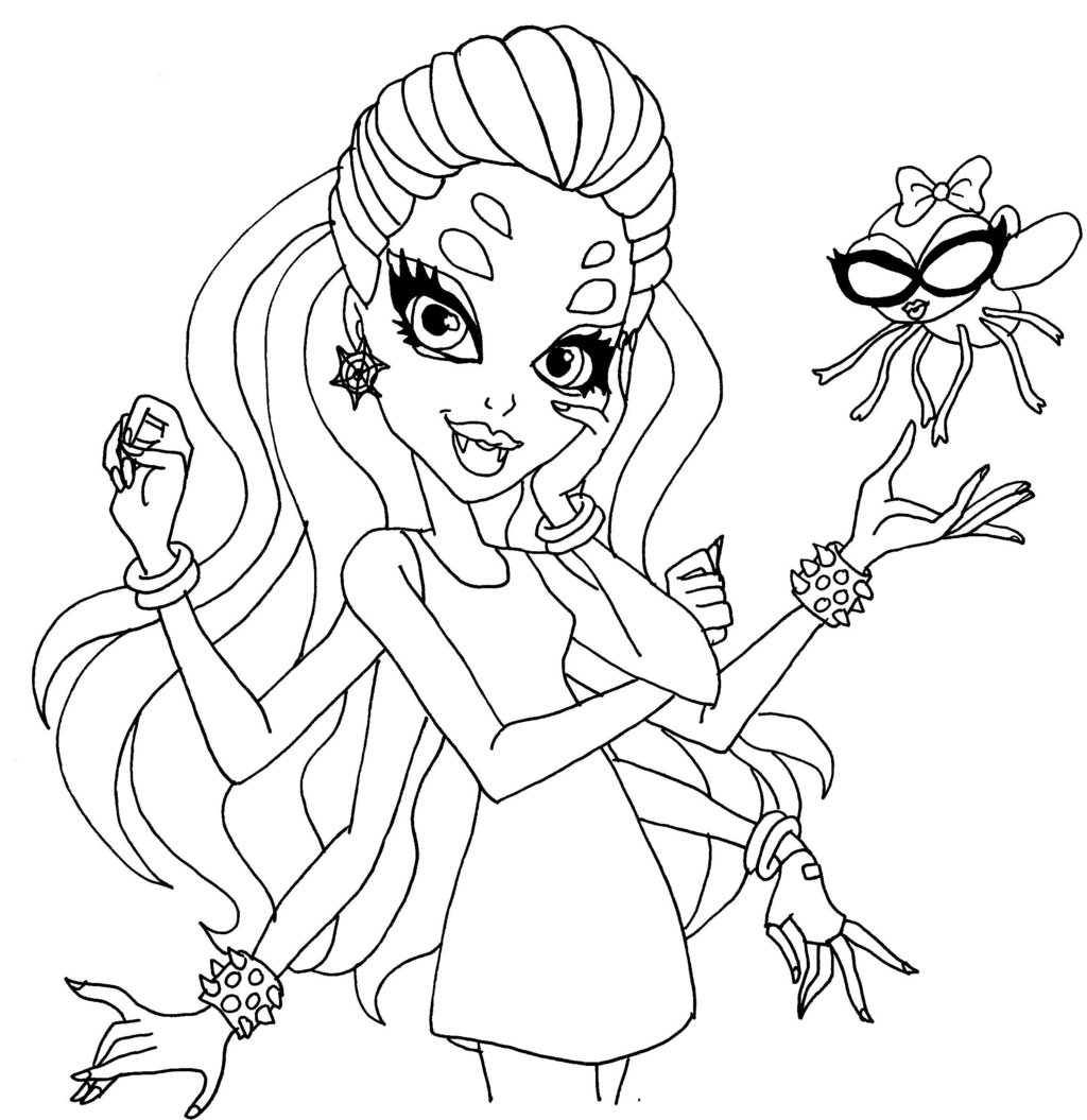 1024x1055 Monster High Catty Noir Coloring Pages