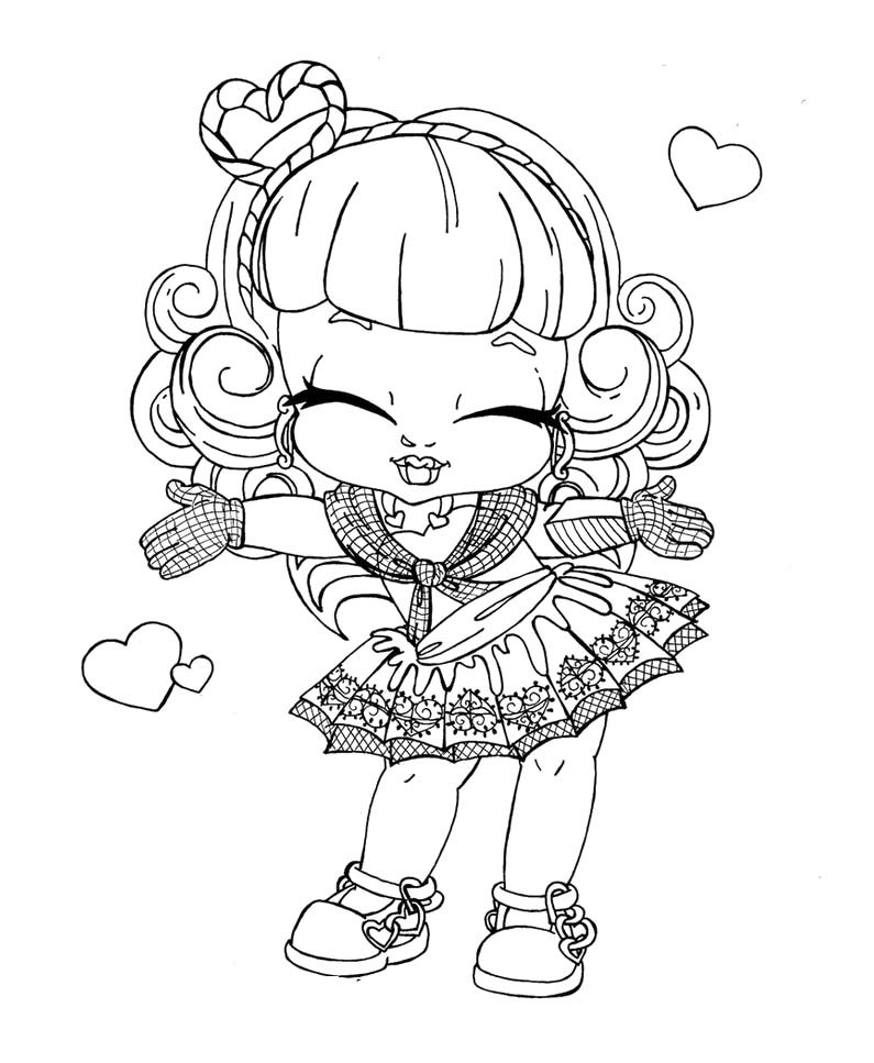 795x967 Monster High Catty Noir Coloring Pages Beautiful Baby Monster High