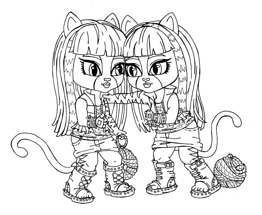 834x685 Monster High Color Page Monster High Catty Noir Coloring Page