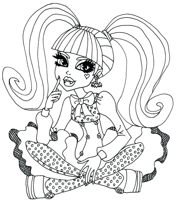 618x694 Monster High Coloring Pages Free Monster High Coloring Pages