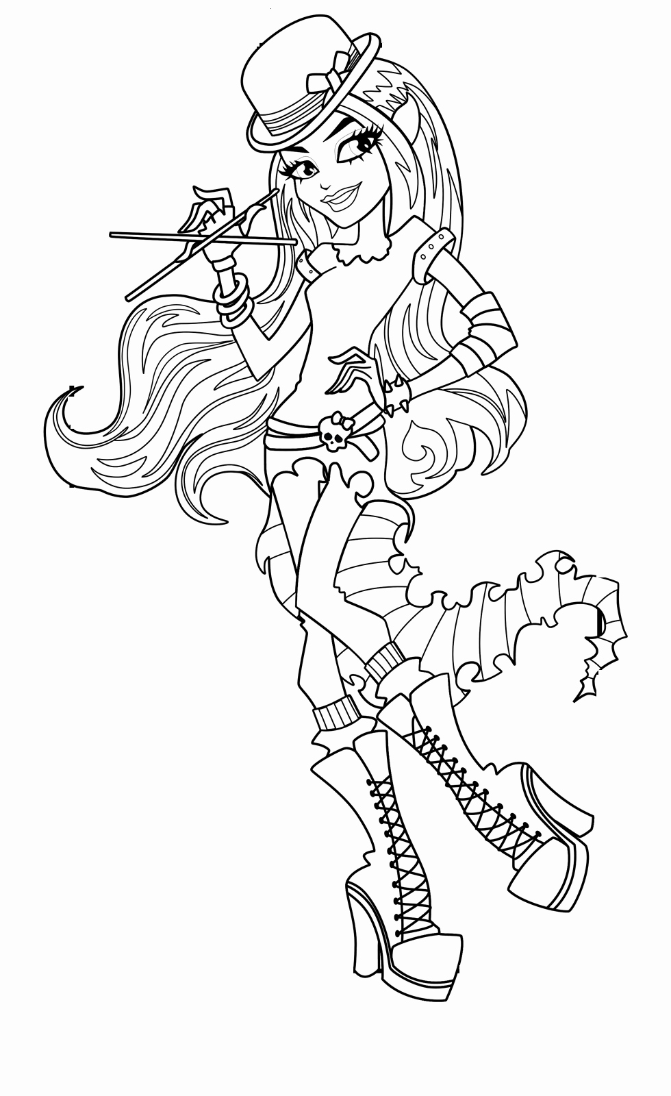 980x1600 Monster High Coloring Pages Monster High Catty Noir Coloring Pages