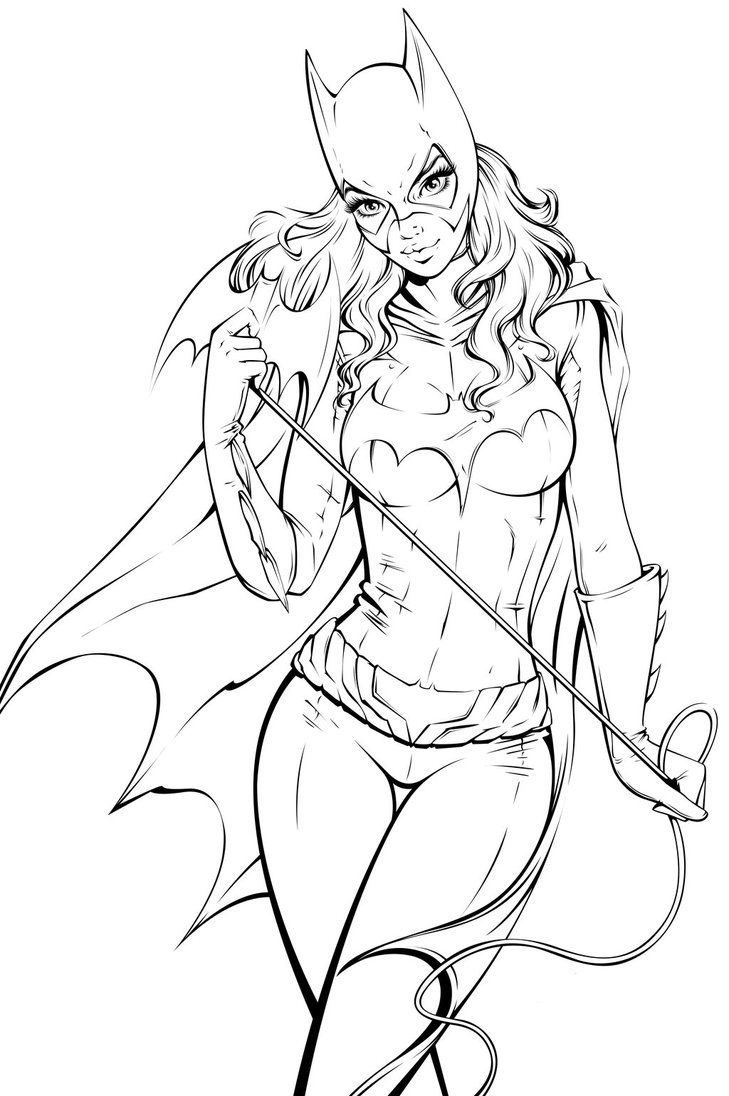 729x1096 Catwoman Coloring Pages Printable Batgirl Me Best And Line Art