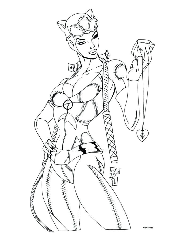 784x1020 Coloring Pages ~ Catwoman Coloring Pages Click The Cartoon
