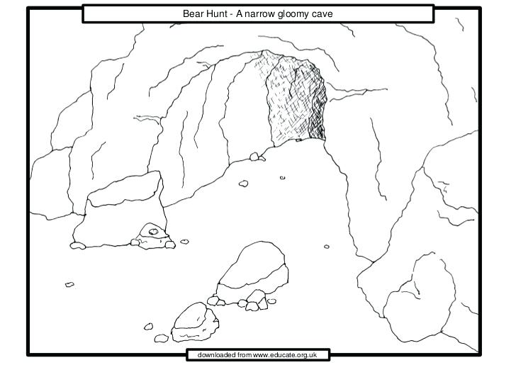 728x515 On A Hunt Coloring Page Bear Cave Coloring Page Easter Egg Hunt