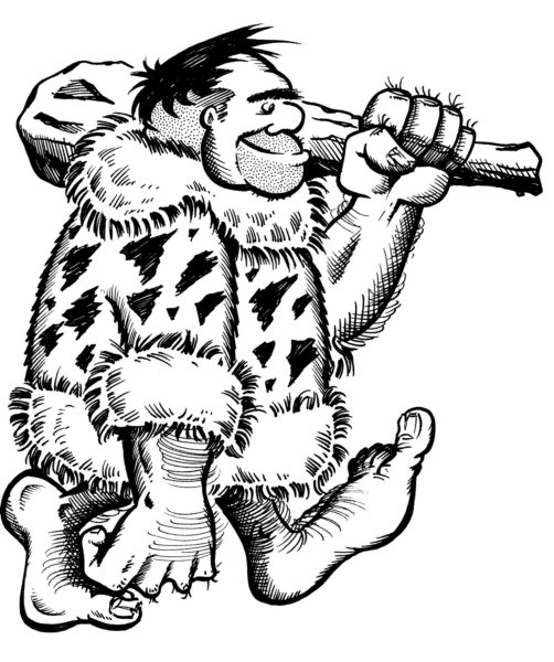 Cave Man Coloring Pages