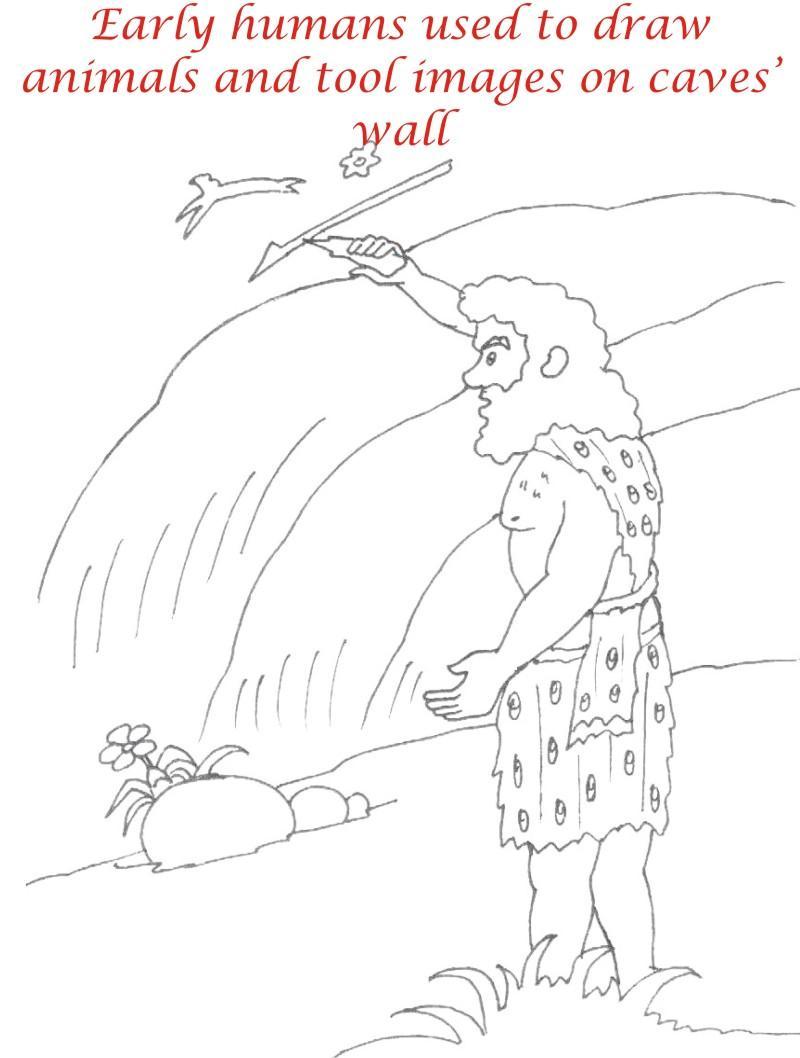 800x1058 Early Humans Printable Coloring Page For Kids 17