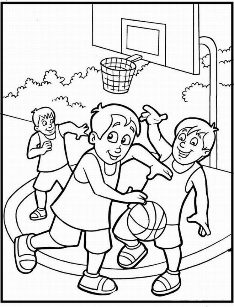 781x1024 Revealing Basketball Coloring Pages To Print C