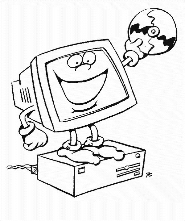 600x716 Computer Coloring Pages Educational Coloring Pages
