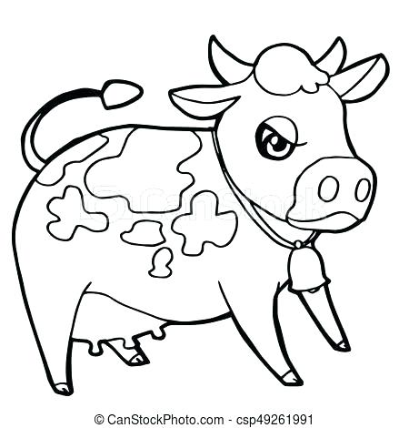 450x470 Cow Coloring Book Cow Coloring Book Cartoon Cute Cattle Or Cow