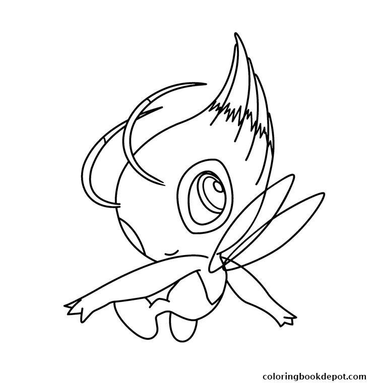 760x760 Pokemon Celebi Coloring Pages