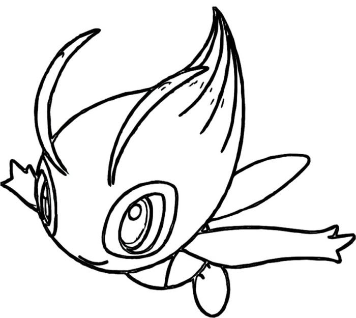 700x625 Celebi Pokemon Coloring Pages
