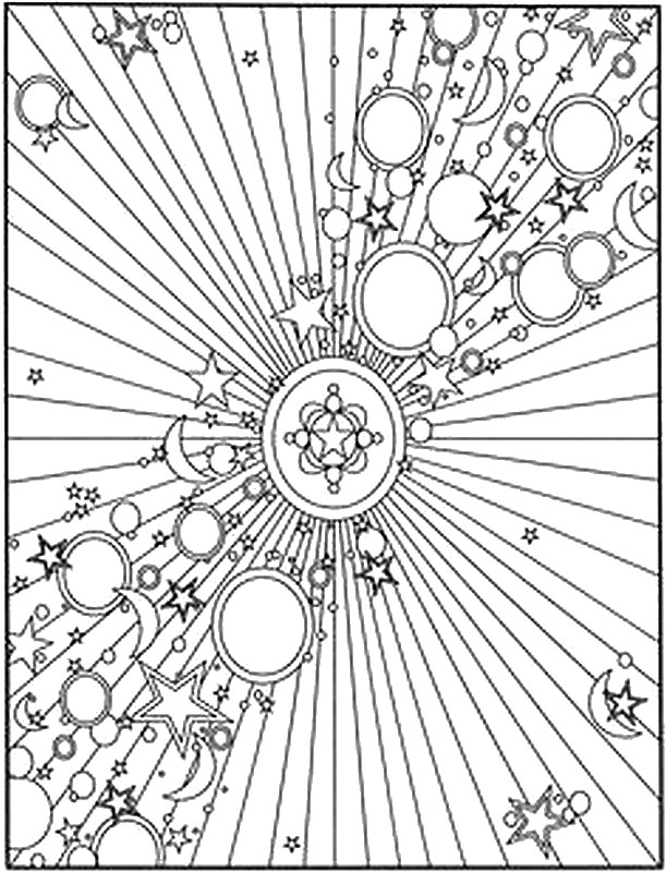 611x800 Celestial Coloring Page