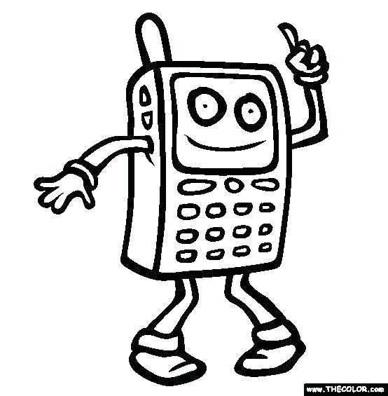 554x565 Cell Phone Coloring Pages Printable Cell Phones Coloring Pages