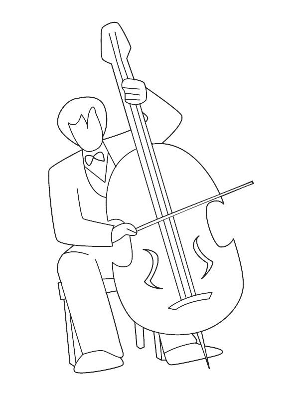 Cello Coloring Page