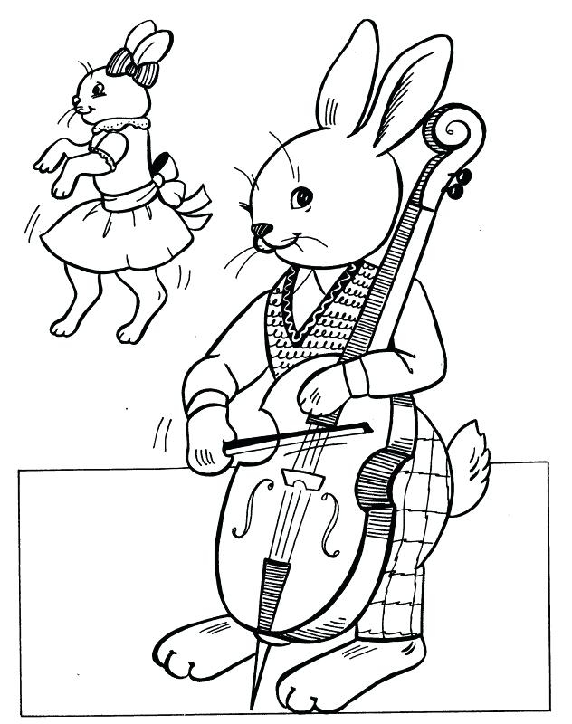 632x800 Cello Coloring Page Extraordinary Cello Coloring Page Bunny