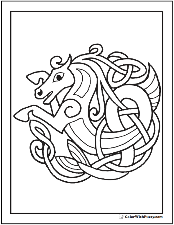 590x762 90 Celtic Coloring Pages Irish, Scottish, Gaelic