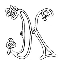 236x262 Print Free Alphabet Stencils Celtic K K'S