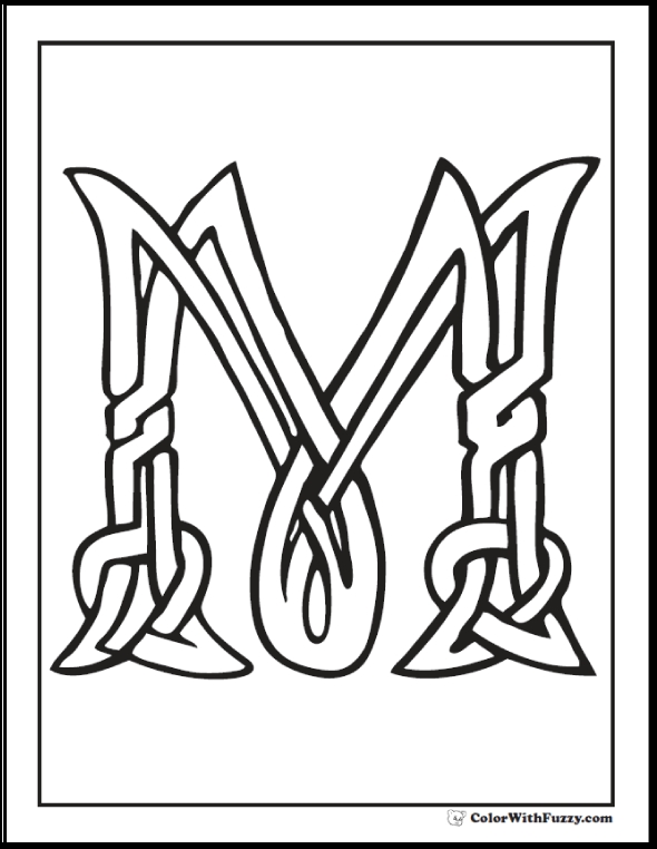 590x762 Celtic Alphabet Coloring Pages 90 Celtic Coloring Pages Irish