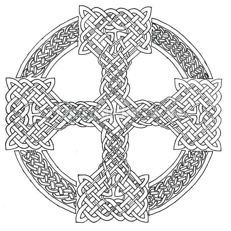 736x736 Celtic Coloring Pages For Adults Cross Mandala Pictures Coloring