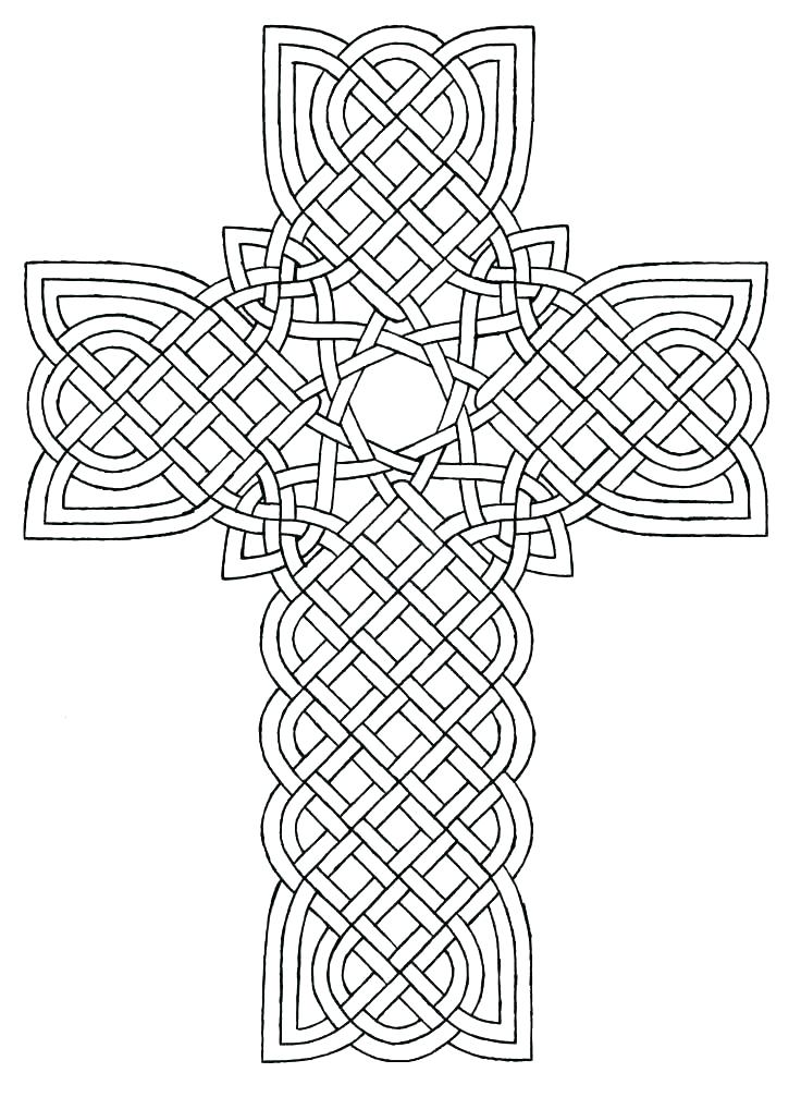 736x1007 Celtic Coloring Page Free Printable Cross Coloring Pages Cross