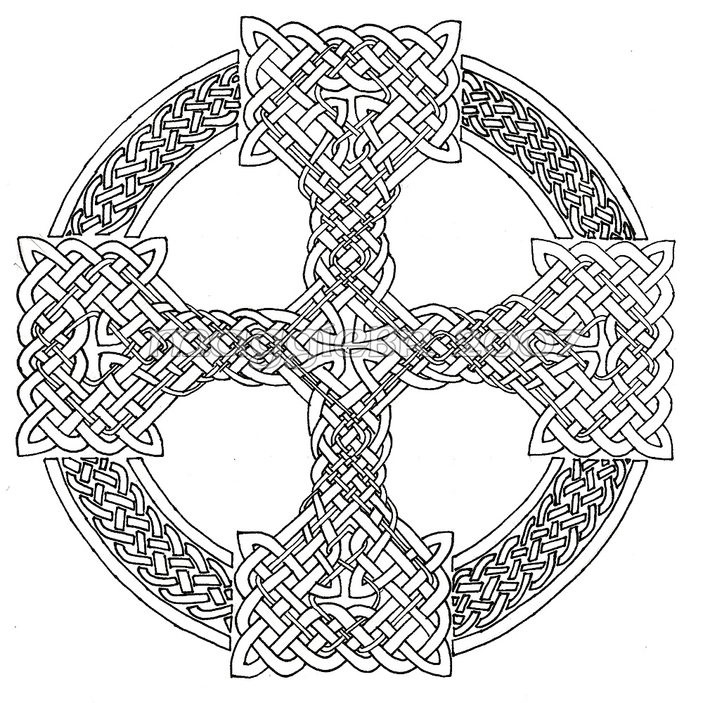 1000x1000 Celtic Mandala Coloring Pages