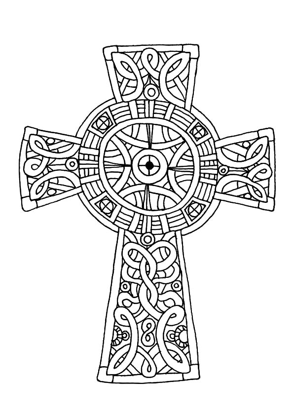 600x847 Celtic Cross, Amazing Celtic Cross Coloring Pages Celtic