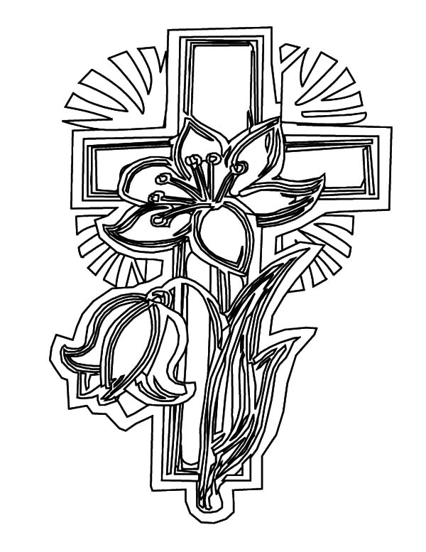 600x777 Floral Celtic Cross Coloring Pages Floral Celtic Cross Coloring