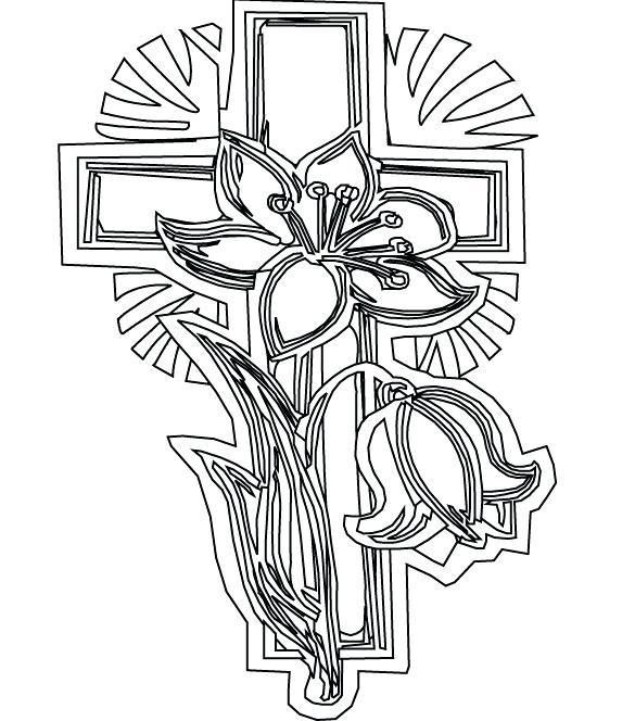 585x664 Printable Cross Coloring Sheets Printable Cross Coloring Pages