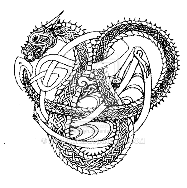 600x602 Celtic Dragon Coloring Pages Celtic Dragon Coloring Pages 600 X