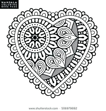 450x470 Celtic Heart Mandala Coloring Pages Free Mandalas To Print