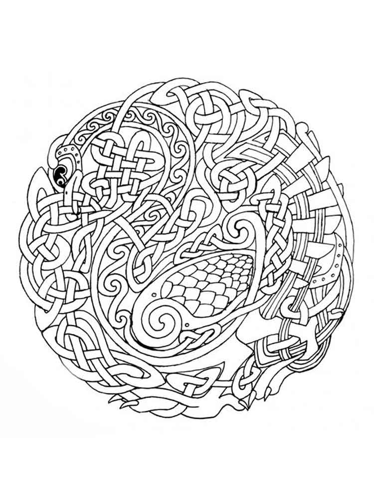 750x1000 Celtic Knot Coloring Pages For Adults. Free Printable Celtic Knot