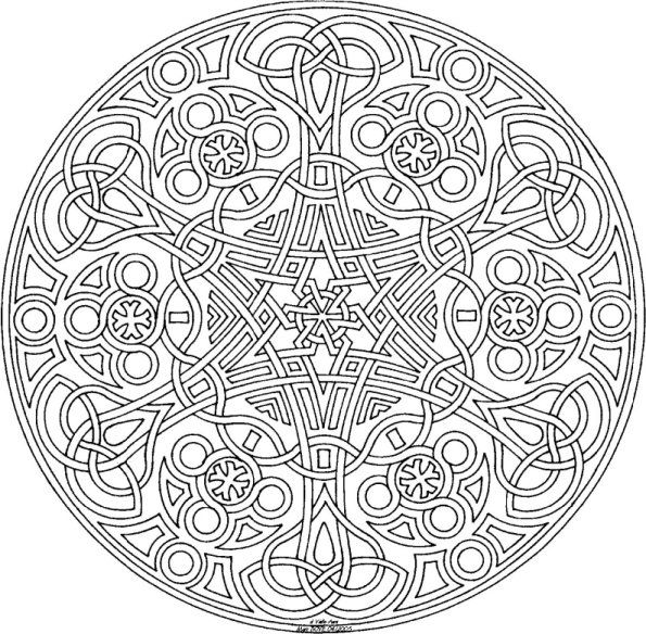 595x584 Printable Celtic Designs Coloring Pages