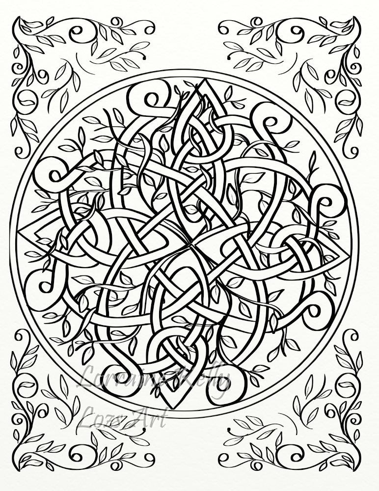 772x1000 5 Celtic Knots Mandala Adult Coloring Pages Pdf Download Diy Rose