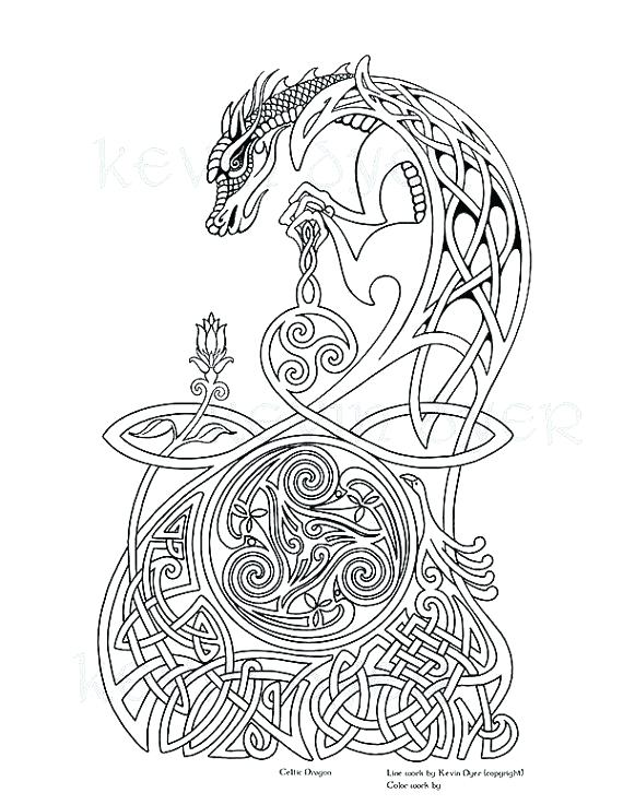 570x737 Celtic Coloring Page Knot Coloring Pages Celtic Knot Mandala